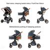 Poussette 3 en 1 Bébé Combinée Siège-Auto Nacelle Trio Réversible Réglable Haute Qualité Roues increvables Canne blanc.