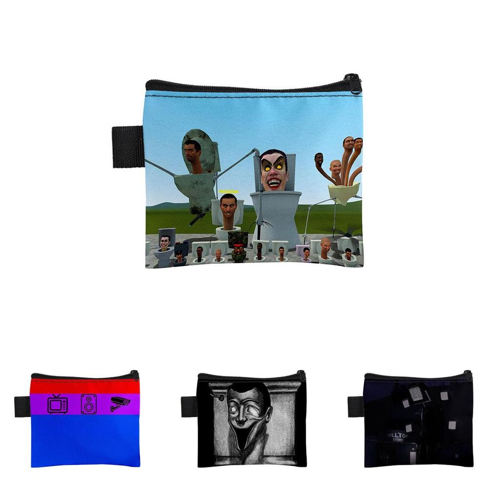 3d Cross-border Game New Product Skibidi Toilet Cute Student Card Wallet Coin Purse Small Bag