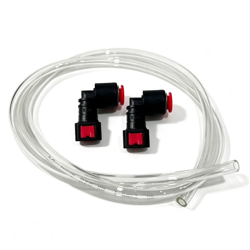 Universal 8mm Fuel Injection Fuel Line Straight Bent Dual Ends Oil Proof for Snowmobile Lawn Mower Fuel Pipe Replacement