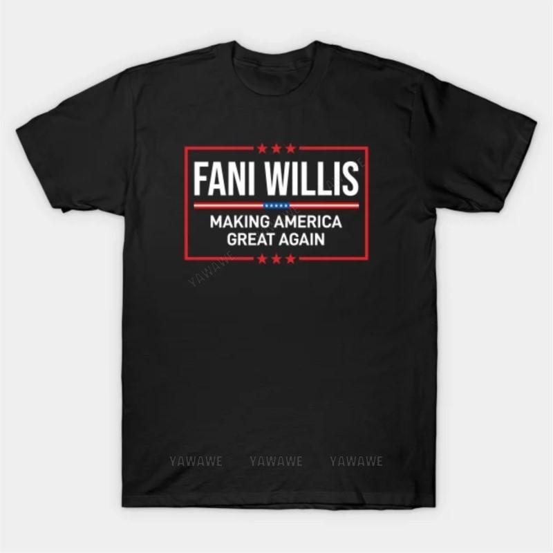 

Hot sale summer teeshirt brand tshirt for men Fani Willis T Shirt male fashion cotton tshirt casual unisex short sleeve tops 4XL