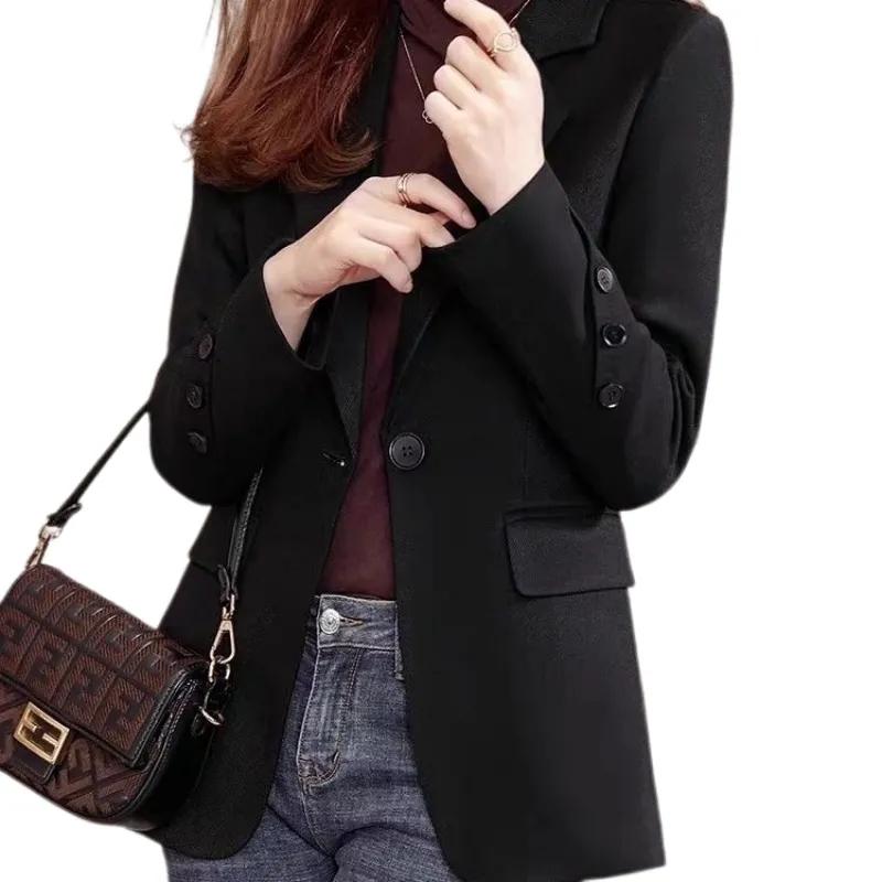 Costum Haine Femei Jachetă Sacou Casual Slim Fit Culoare Solidă Mânecă Lungă Cardigan Jachetă la Modă Top