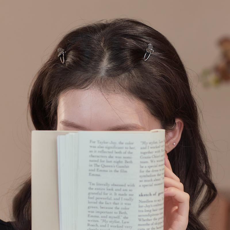 5Pcs Glitter Shiny Butterfly Knot Love Star Flower Small Hairpin For Women Side-Blowout Hair Accessory Hair Clip Styling