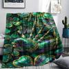 1Pc St.Patrick's Day Print Flannel Blanket, High quality Comfortable for All Seasons, Home Decor, Warmth and Comfort, Perfect for Christmas Gifts W73