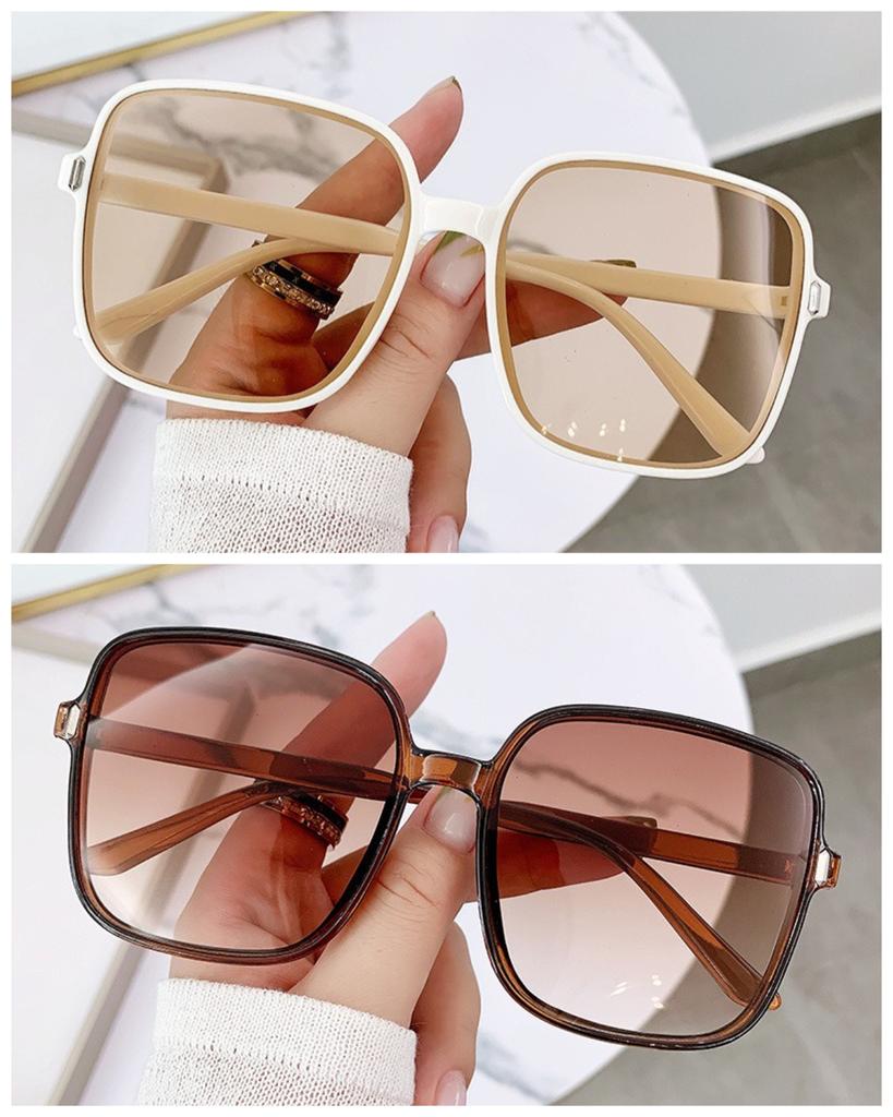 2pcs Sunglasses for Women Trend UV Protection Retro Sunglasses Rice Nail Square Sunglasses Gradient Color Sunglasses