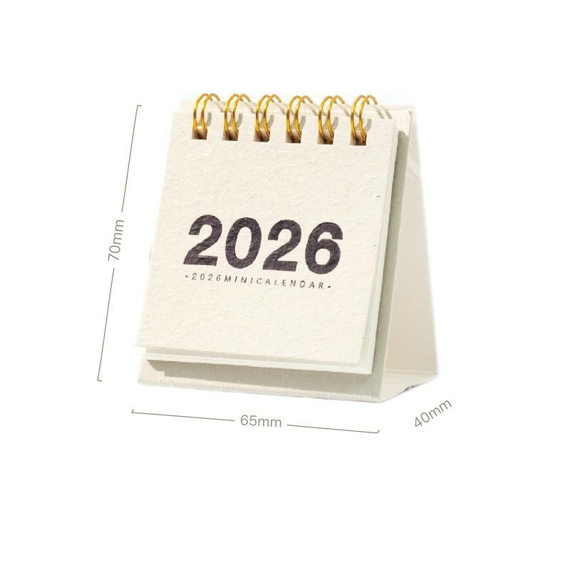 2026 Mini Prosty Kalendarz Mały Kalendarz Biurkowy Kreatywny Kalendarz Spiralny Planer Dekoracja Biurkowa Artykuły Biurowe Prezenty Noworoczne