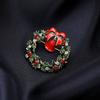 Wreath Bell Dripping Oil Women Brooch Korean Style Badge Clothes Accessories Christmas Present