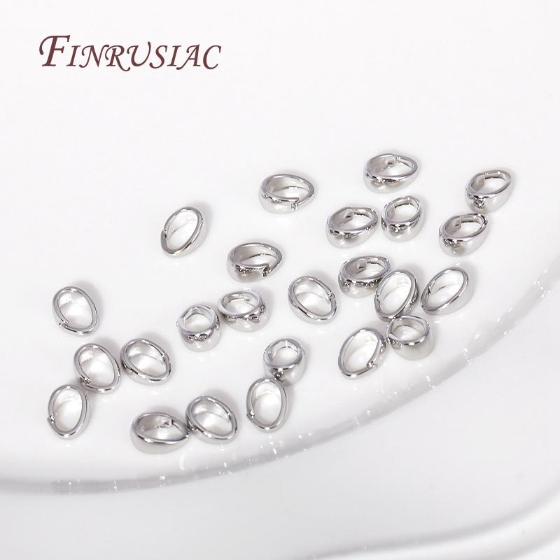 18K Gold Plated Brass Metal Smooth Pendant Bail For Necklace Making Pinch Bails For Pendants Clasps Hook Clips
