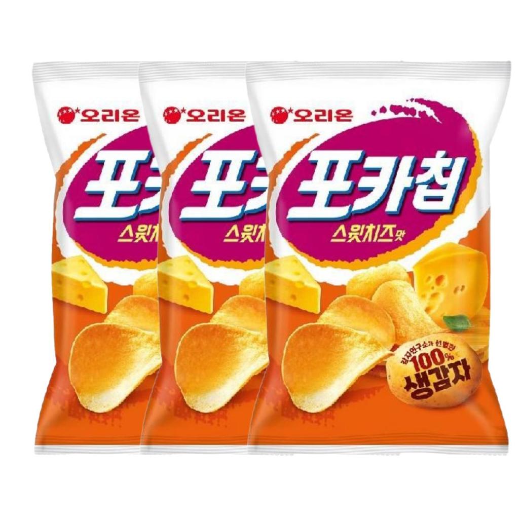 Orion Pocachip Sweet Cheese Flavor Crispy Potato Chips 124g x 3 Packs