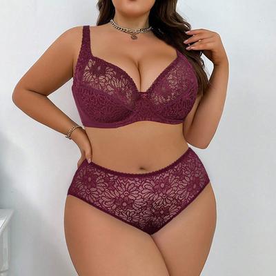 Kanten BH & Slip Set - Verstelbare Bandjes, Elegant Bloemkant, Comfortabele Dameslingerie