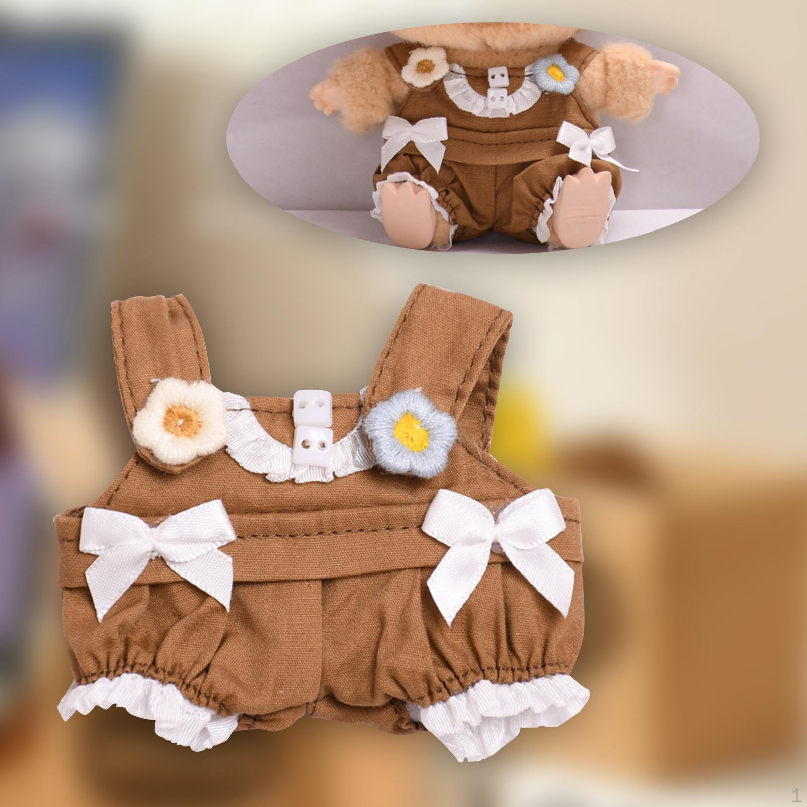 

Одежда для кукол 15 см, миниатюрные наряды, аксессуары для кукол-подвесок коричневый