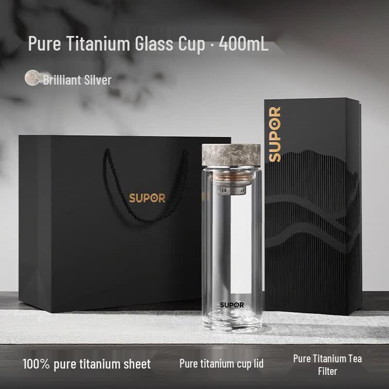 Supor Double-Layer Insulated Glass Tea Cup