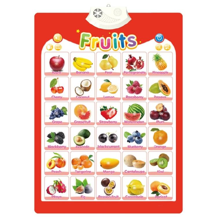 Educational Talking Wall Chart for Kids Interactive Learning Tool for Toddler Preschool Sounding Cogntion Skill Poster