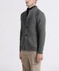 Panicale Gray Textured Wool Blend Knit Cardigan Jacket