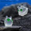 5 Pezzi/Sacchetto Bambola Mini Alieno Carina Luminosa Resina Ornamento per Auto Figure Micro Paesaggio Accessori Decorazione per la Casa Giocattolo Luminoso Regalo