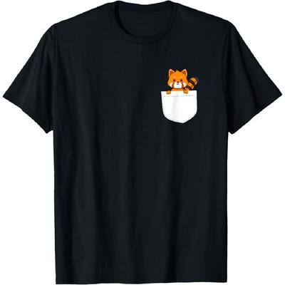 Funny Red Panda In Pocket - Cute Kawaii Red Panda T-Shirt