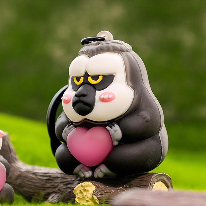 Chaveiro de Macaco Fofo de Desenho Animado Lâmpada de Coração de Animal Criativa Chaveiro Para Mulheres Meninas Acessórios de Decoração de Mochila Kawaii Presentes