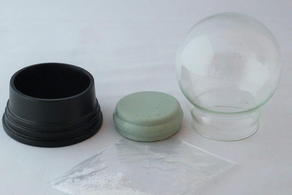 Excellent ensemble de 6 kits de boules à neige en verre à faire soi-même (Petit) (Globes en verre 65 mm)