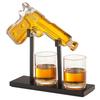 Conjunto de Decantador de Uísque em Formato de Arma com 2 Copos em Formato de Bala, Dispensador de Bebidas Personalizado para Licor, Ideal para Scotch, Bourbon e Vodka - Os Melhores Presentes para o Dia dos Pais
