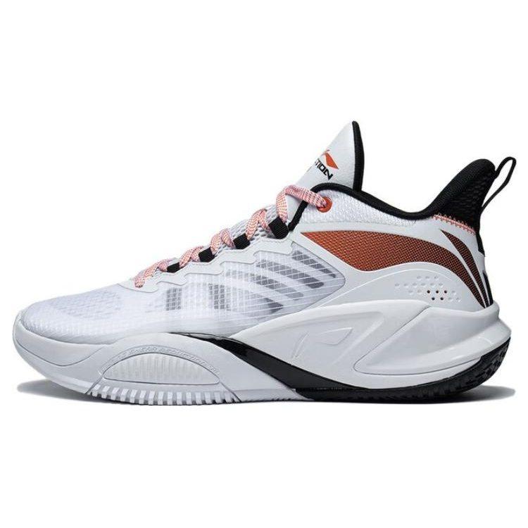 Li Ning Storm 2023 Comfortable Slip Resistant Abrasion Resistant Low Top Basketball Shoes Men's White ABFT021-2