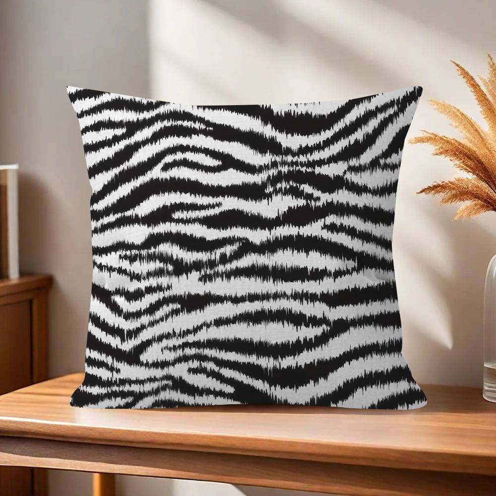 Black and White Abstract1  Pillow Covers Cartoon Sofa Decorative Home Doublesided Printing Short Plush Cute Cushion Cover