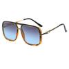 Oversize Sunglasses Fashion Square Metal Glasses Double Bridge Men Gradient Sunglasses Women Eyewear