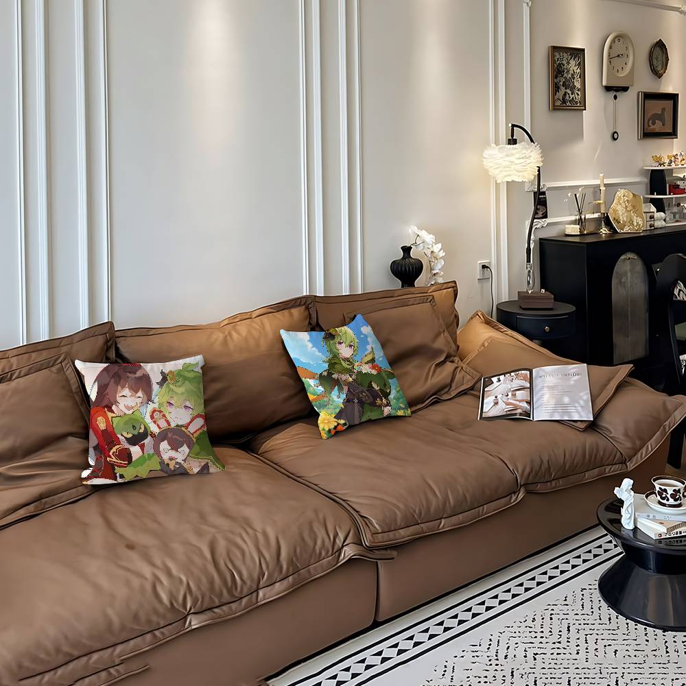 Collei Genshin Impact Kuddfodral Kuddöverdrag Vardagsrum Soffa Heminredning Anpassad