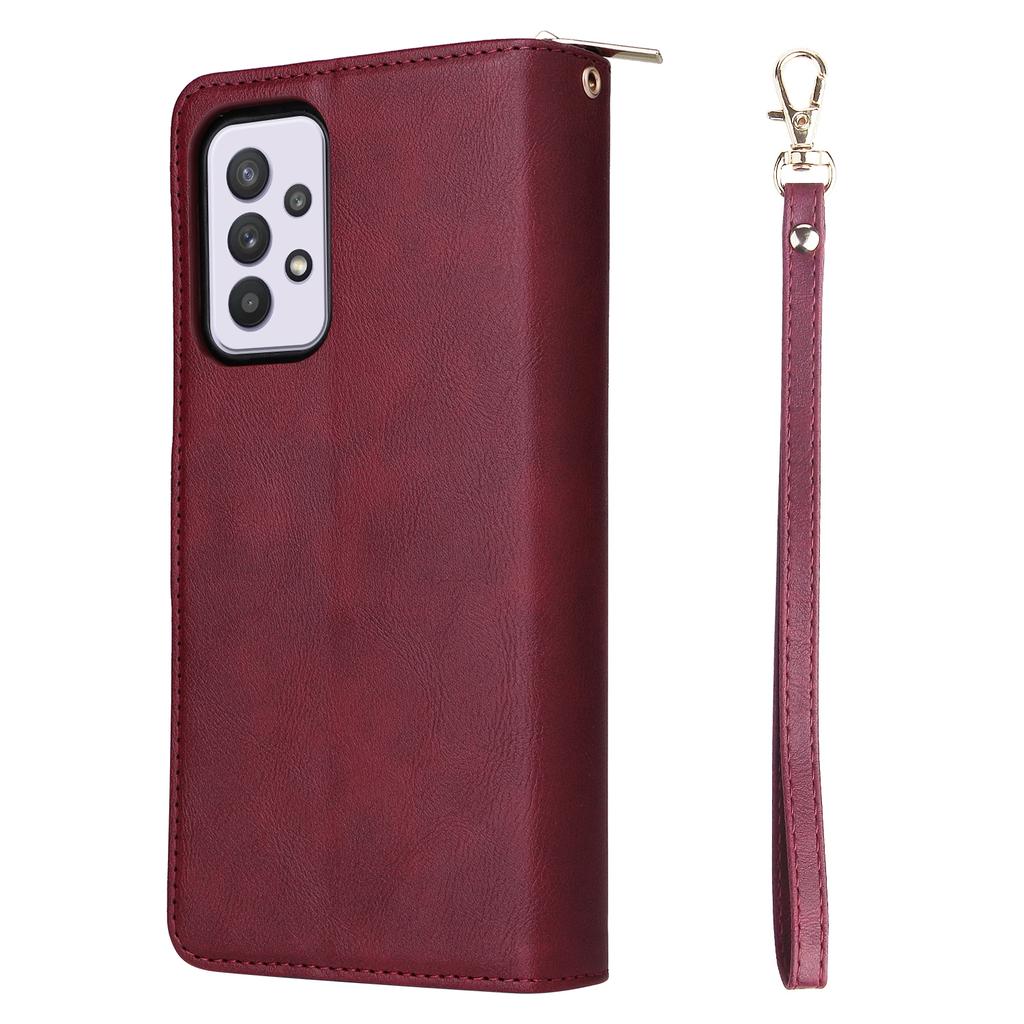 For Samsung Galaxy A33 5G Zipper Wallet Case Card Slots Leather Phone Cover