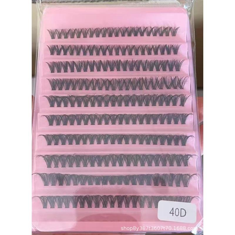 30P40P Hot Melt Multi-Haired False Eyelashes Segmented Self-Grafting Dense Natural Stage Flat False Eyelashes Soft Hair