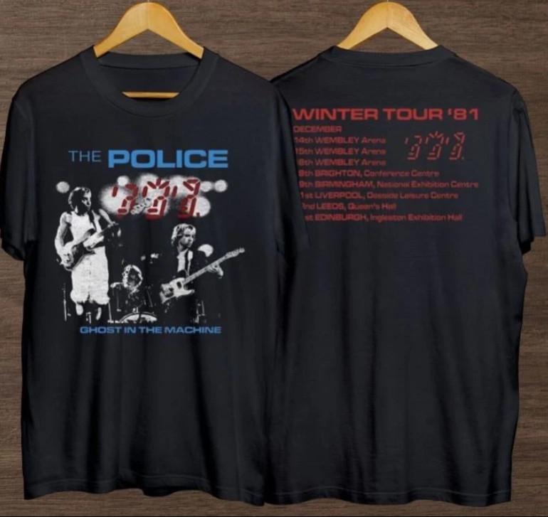 The Police Ghost In The Machine Winter Tour 81 Shirt Vintage The Police Shirt Unisex T-Shirt XXXXL