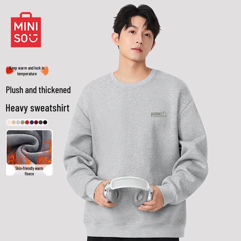 MINISO Men's Heavyweight Island Velvet Sweatshirt