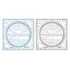 Versatile Geometric Round Drawing Ruler Table for Drafting Student Template Measuring