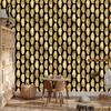Black and Gold Tropical Gold and Black Pattern Wallpaper 50x1000