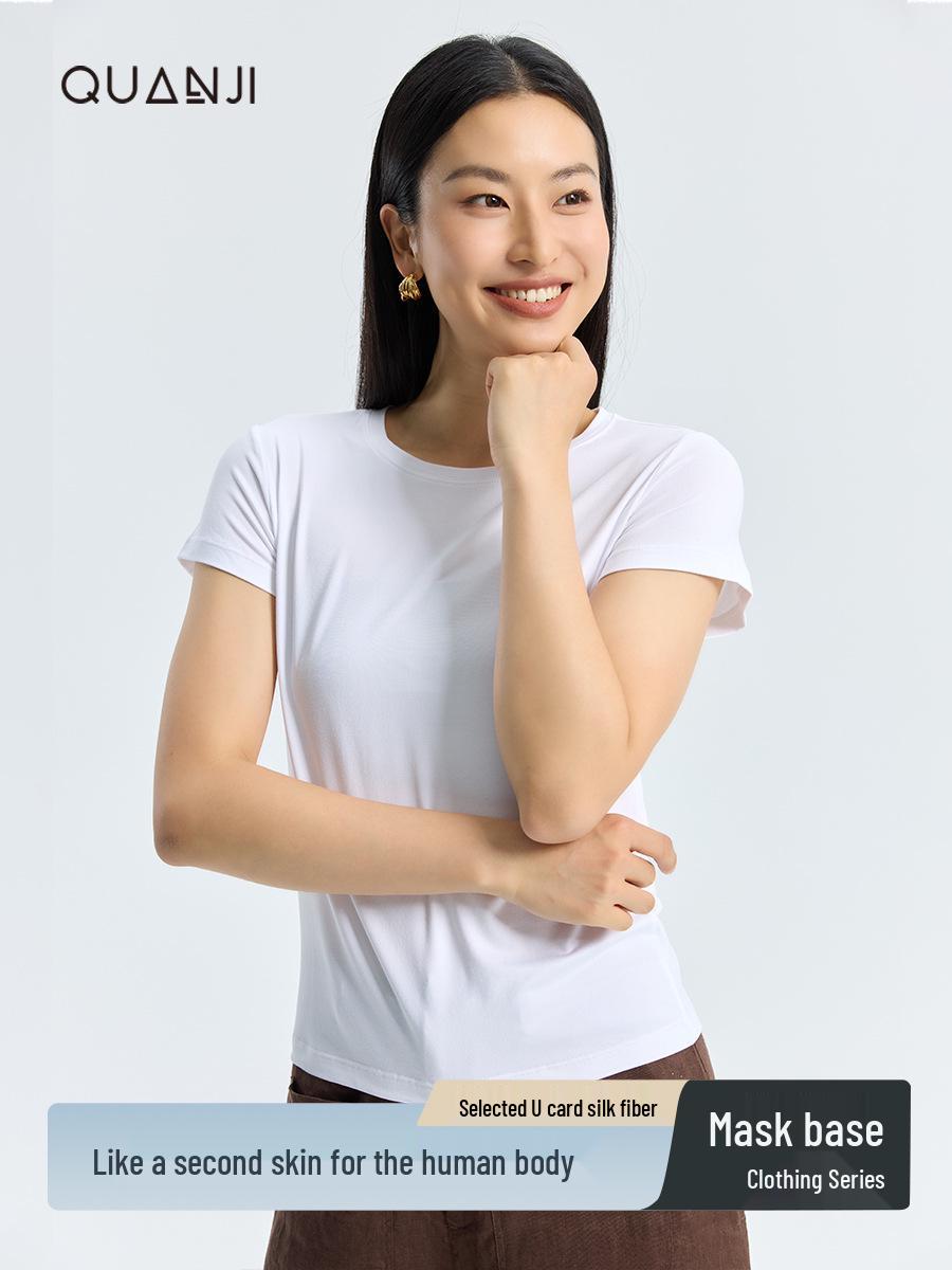 

Women s Summer Classic Two-Piece Short Sleeve Round Neck T-Shirt Set L чёрный/белый