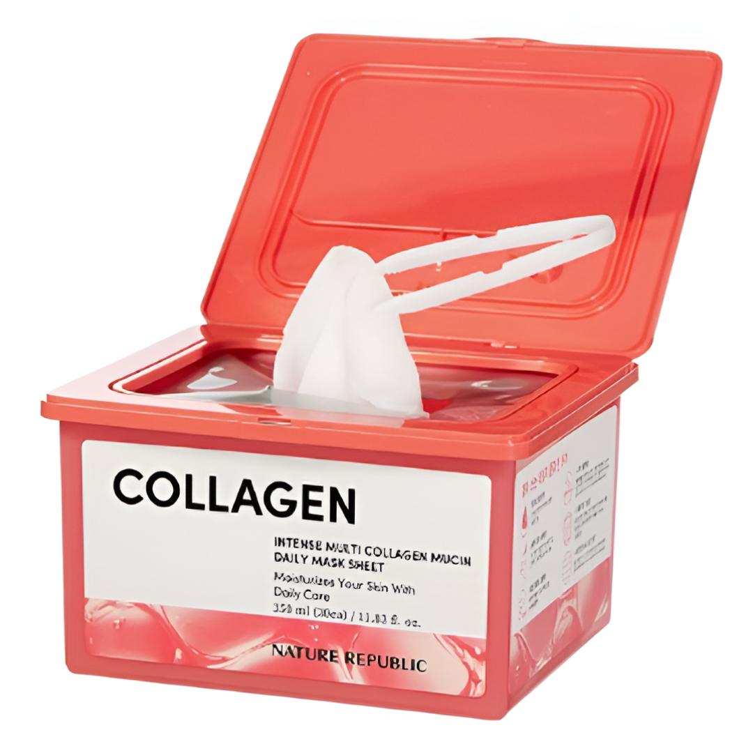 Nature Republic Интенсивная ежедневная маска с коллагеном и муцином