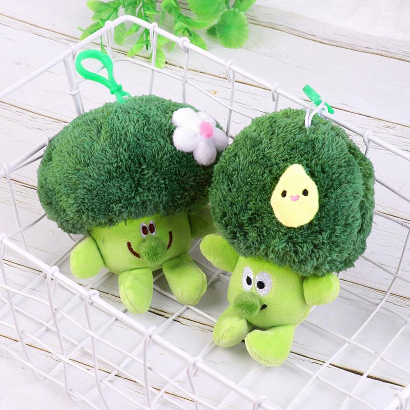 Cute Vegetable Broccoli Plush Stuffed Doll Cauliflower Soft Plush Toy Couple Keychain Bag Pendant Kid Gift