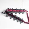 Charm Retro Black Lace Wine Red Velvet Tie Choker Black Teardrop Tassel Necklace for Women Christmas Neck Ornaments Jewelry Gift