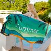 Quick Dry Polyester Beach Towel Large Palm Tree Print Bath Towel Summer Time Seaside Swimming Pool Travel Sandproof Yoga Mat