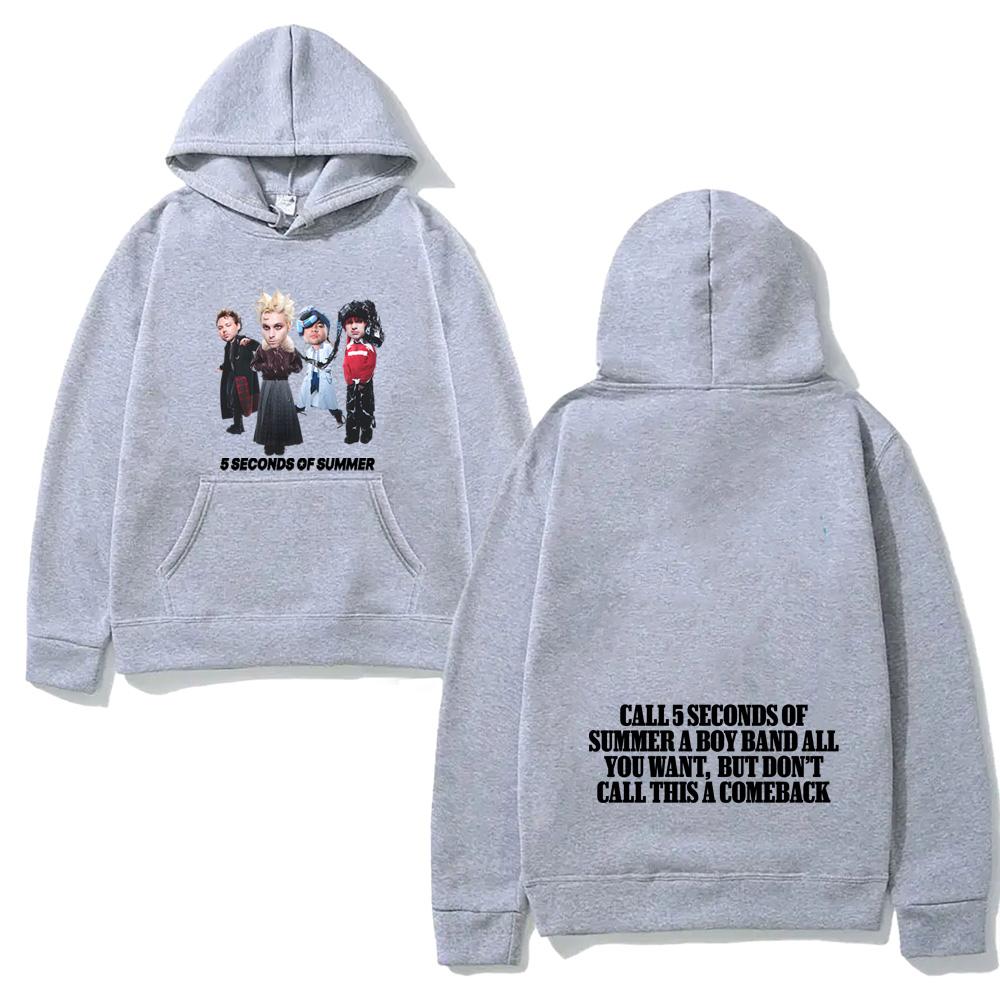5 Seconds of Summer NEW Album Hooded Grunge Autumn Winter Gothic Sweatshirt with Hooded Fleece Clothes High Quality Top