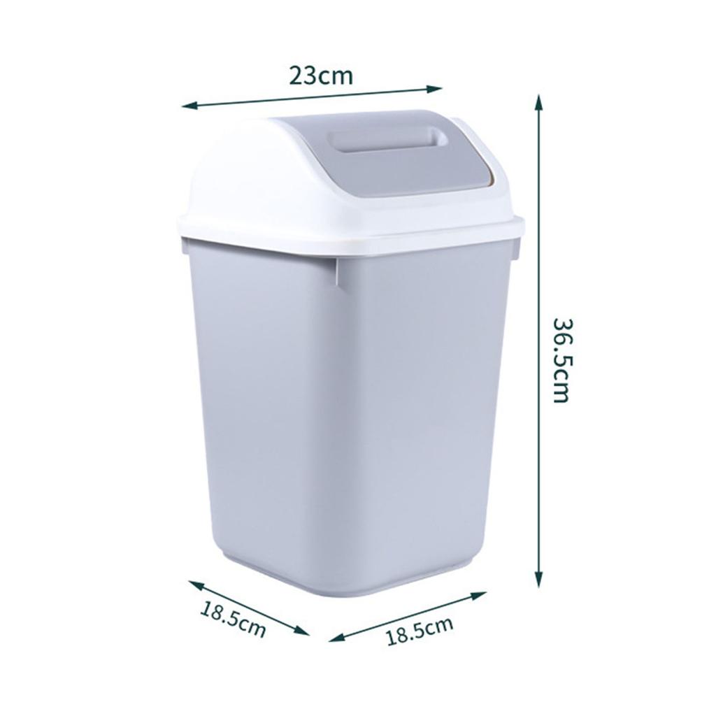 2pcs Swing Lid Waste Can Simple Style Decorative Practical Plastic 360 Degree Rotatable Lid Garbage Can
