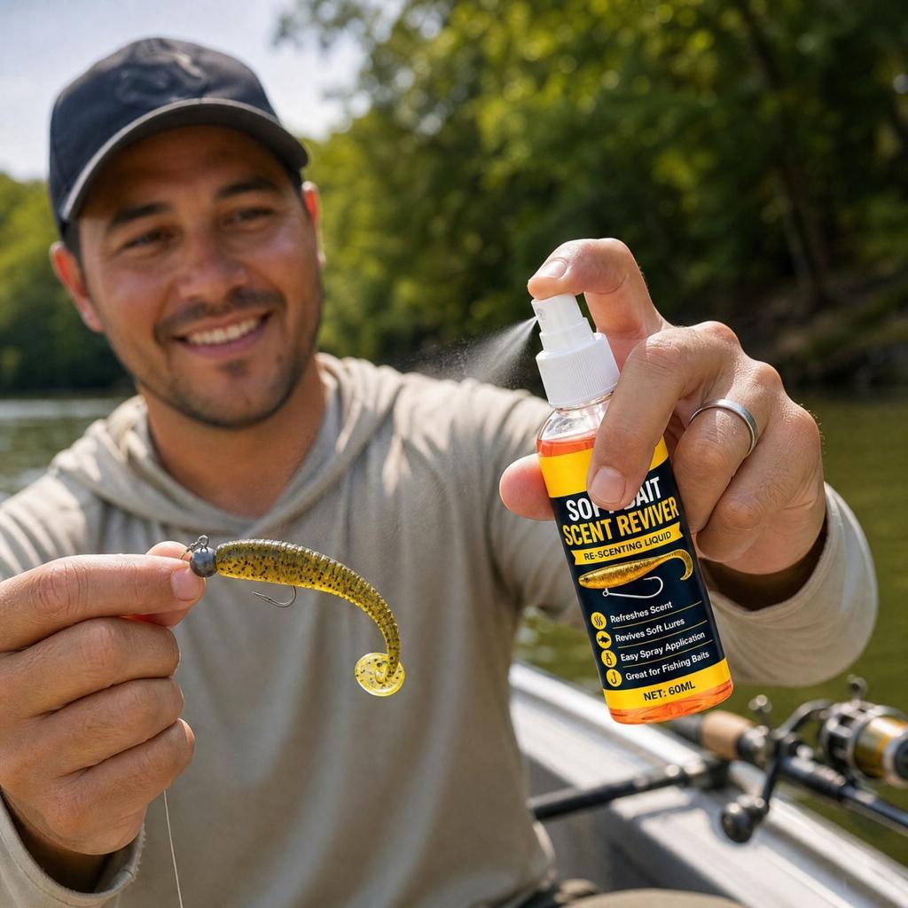 Spray Aromatico per Pesca su Plastica Morbida - Rigeneratore e Ricarica Aromatiche