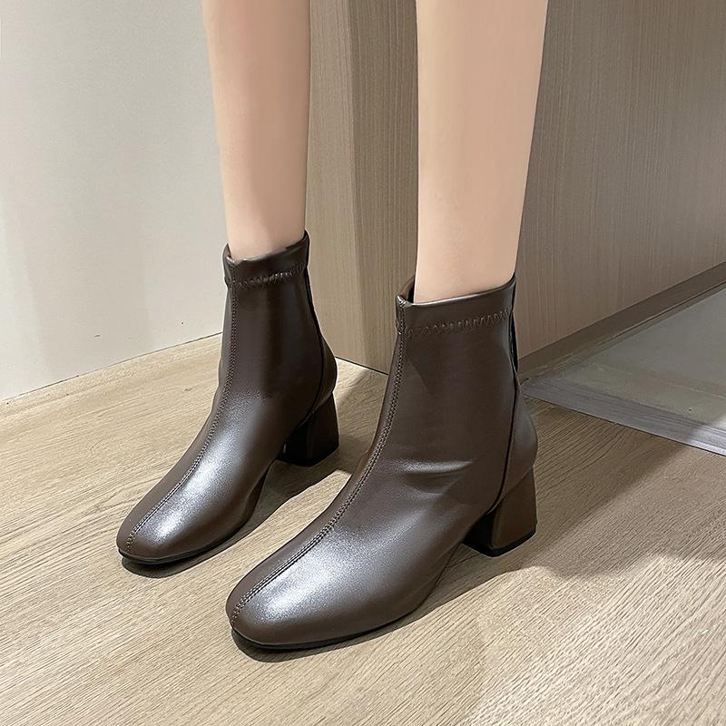 Short Boots Women's Boots Spring and Autumn New Martin Boots Thick Heel Thin Boots  Boots