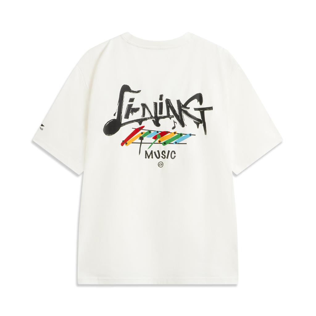 Li Ning Sports Lifestyle Series High Street American Retro Casual Ice Silk Comfortable Versatile Summer Short Sleeve T-Shirt Unisex Tops AHSV263-1