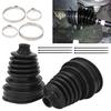 2Pcs CV Joint Dust Cover Set with 4 Stainless Steel Clamps 6 Cable Ties Silicone Waterproof Dustproof Axle Boot Repair Kit for Universal Car