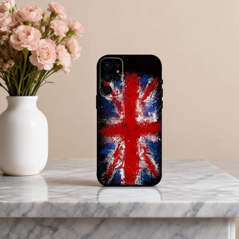 U-Union-N J-Jack-K ART Phone Case For Samsung S25,24,23,22,30,21,10,9,Ultra,Plus,Lite,FE,4,5 G Soft Black Case