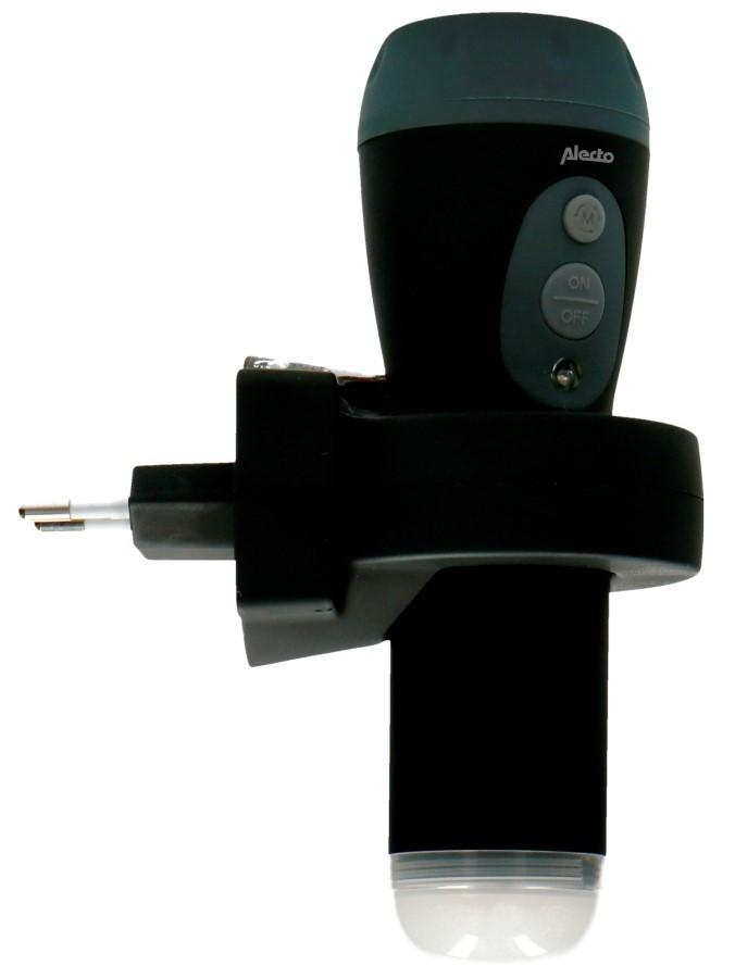 LED-Taschenlampe / Nachtlicht mit Ladegerät Alecto ATL-110ZT, Alecto