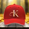 New Unisex Adjustable Baseball Cap With Golden K Letter Print For Outdoor Casual Sports Daily Wear