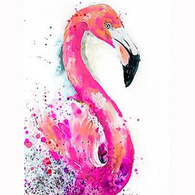 5D „pasidaryk pats“ deimantinis siuvinėjimas, rožinis flamingo deimantinis piešimas kryželiu, pilnas apvalus kalnų krištolo dekoras