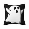 Halloween Horror Orange Ghost Pattern Pillowcover Decoration Cushions Cover Throw Pillow Case for Living Room Double-sided