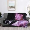 N-Natanael Canos Blue Rapper Blankets Soft Warm Flannel Throw Blanket Plush for Bed Living Room Picnic Travel Home Couch