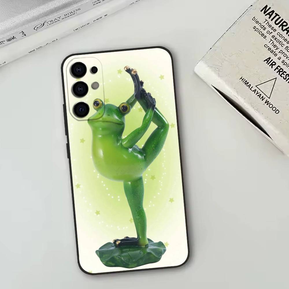 Funny Frogs Phone Case For Samsung S25,S24,S21,S22,S23,S30,Ultra,S20,Plus,Fe,Lite,Note,10,Black Cover